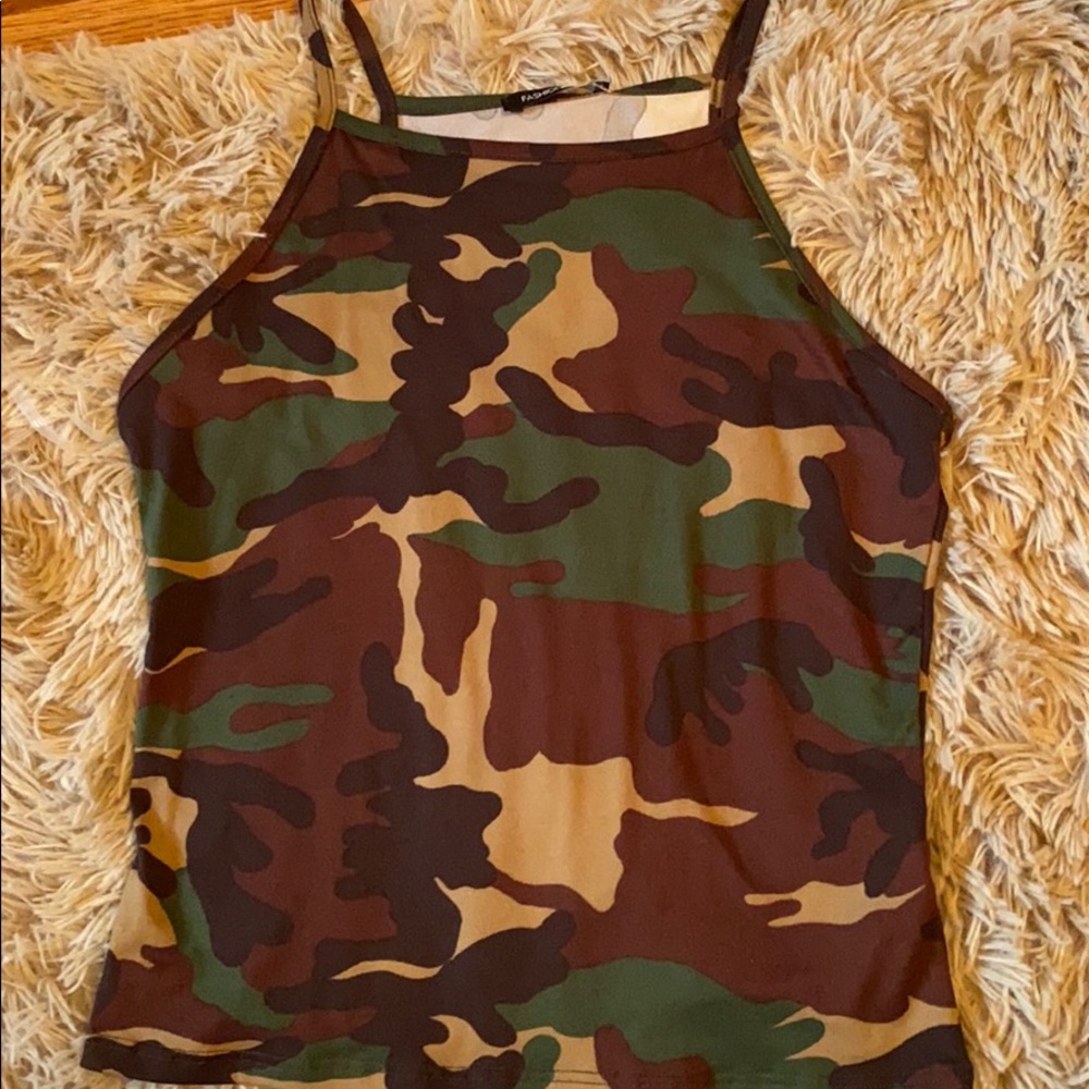 halter army tank top
